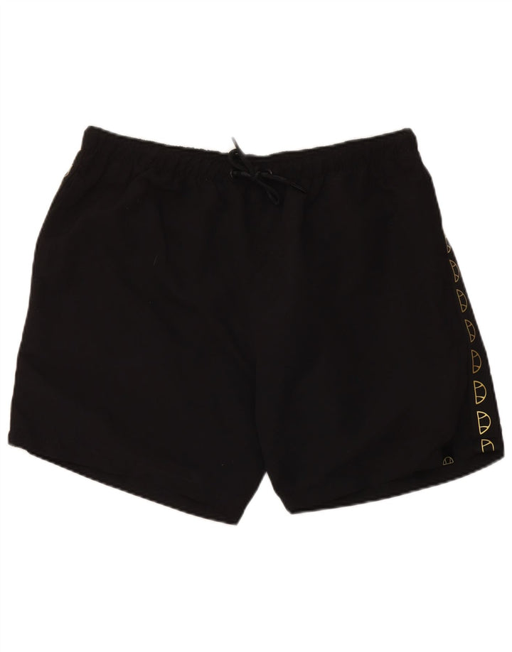 Ellesse Herre Grafiske Badeshorts Large Sort Polyester