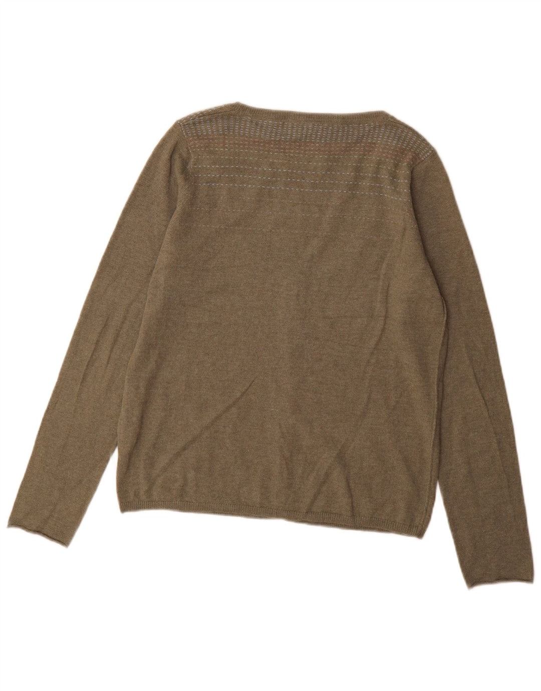 White Stuff Dame Cardigan Sweater UK 16 Stor Khaki Bomuld