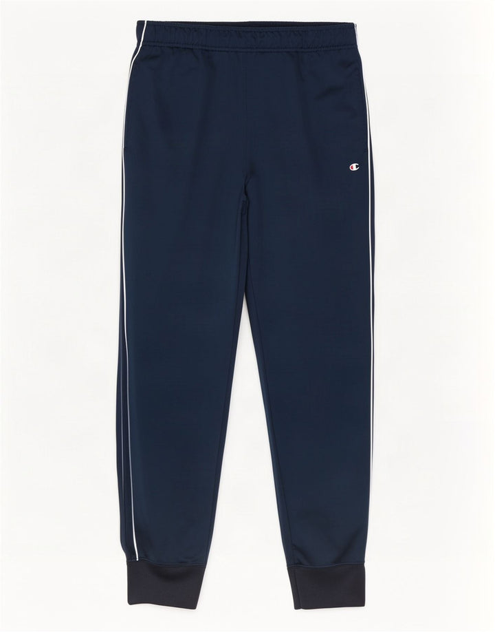 Pantaloni da tuta da uomo Champion, pantaloni da jogging, grandi, in poliestere blu navy