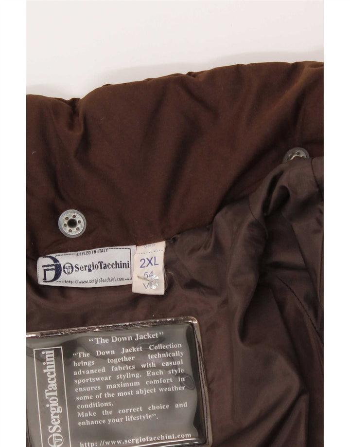 Sergio Tacchini Manteau Rembourré Homme IT 54 2XL Marron Polychlorure