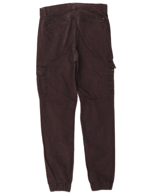 Tommy Hilfiger Mens Joggers Cargo Trousers W29 L30 Brown Cotton