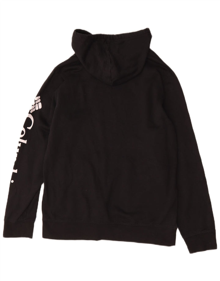 Columbia Mens Graphic Hoodie Jumper Medium Black Cotton