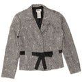 Perceptions Dame 2 Button Blazer Jacket UK 8 Small Grey Floral Rayon