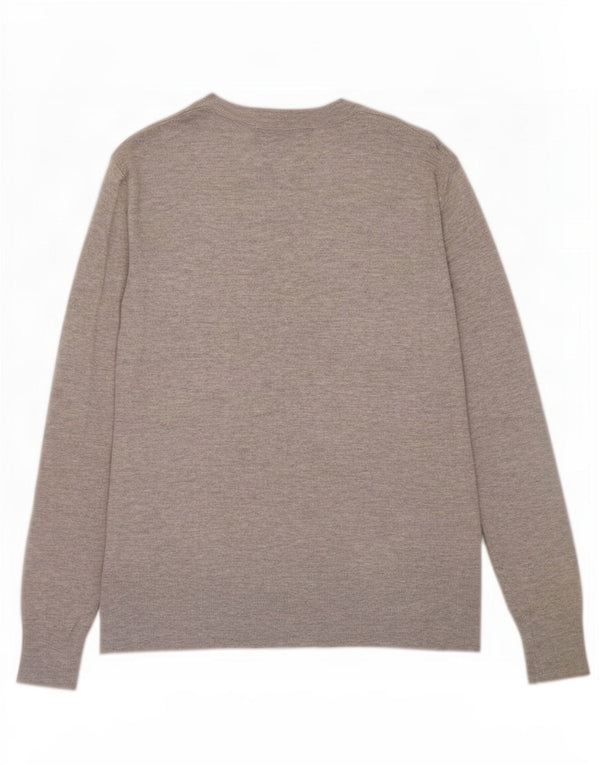 Maglione cardigan aperto da donna Marks & Spencer UK 12 Viscosa grigio medio