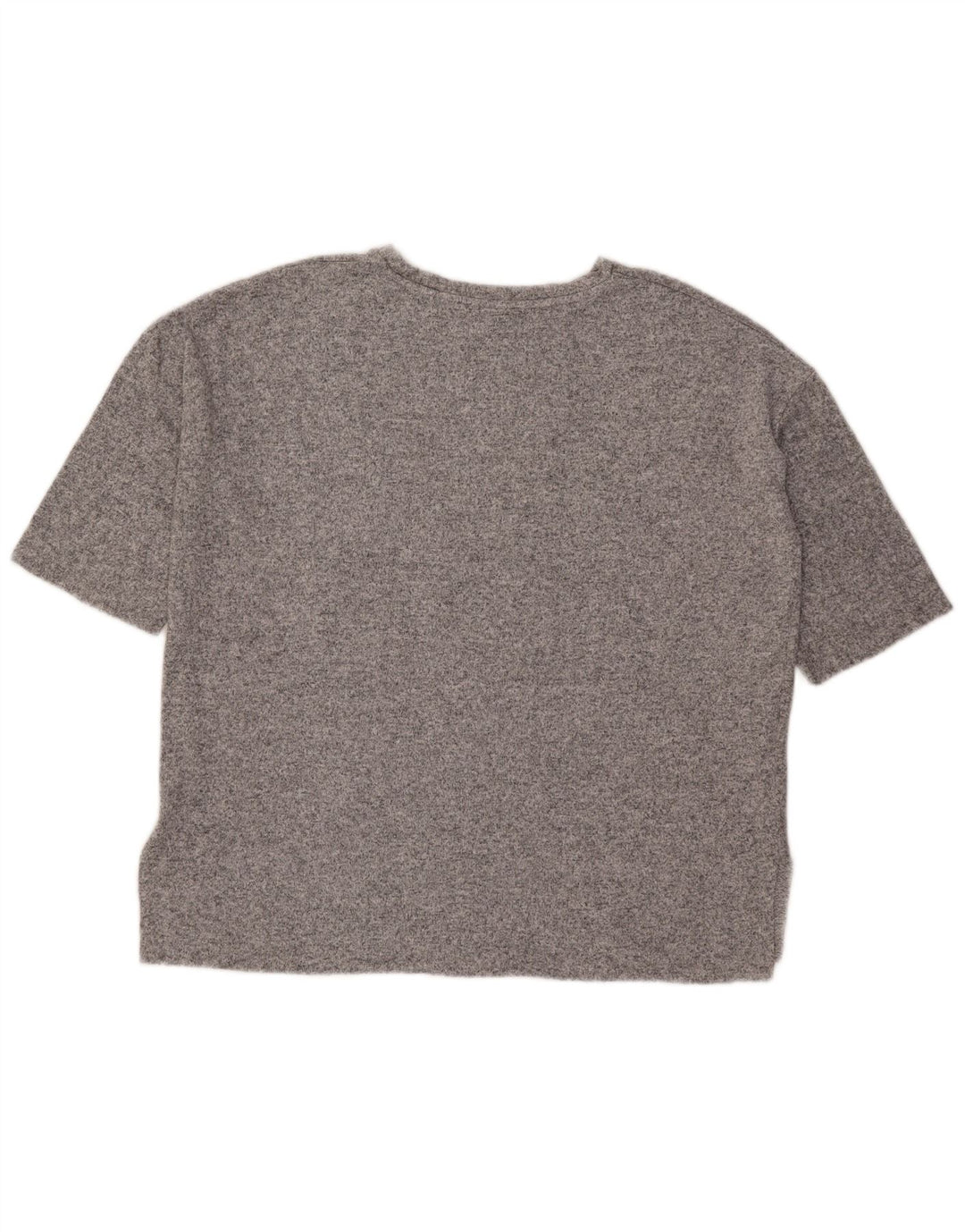 Zara Womens Oversized T-Shirt Top UK 10 Small Grey Flecked Viscose