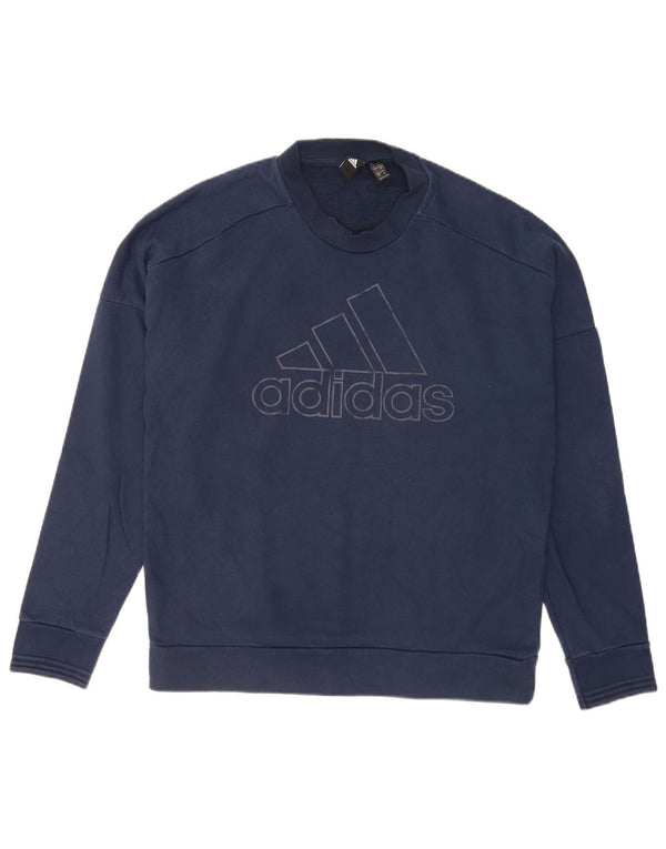 Adidas Mens Graphic Regular Fit pulóver pulóver nagy sötétkék pamut