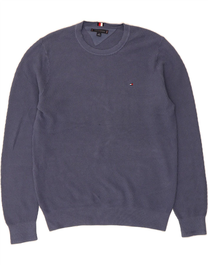 TOMMY HILFIGER Mens Crew Neck Jumper Sweater Large Blue Vintage Tommy Hilfiger and Second-Hand Tommy Hilfiger from Messina Hembry 