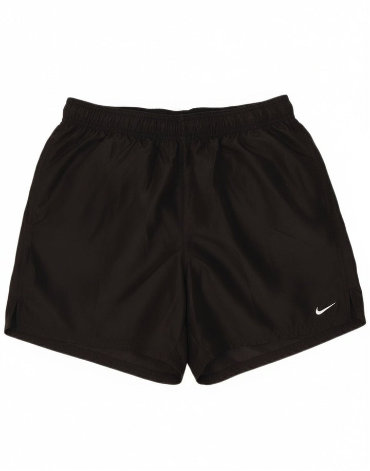 Nike Womens Sport Shorts UK 14 Large  Black Polyester