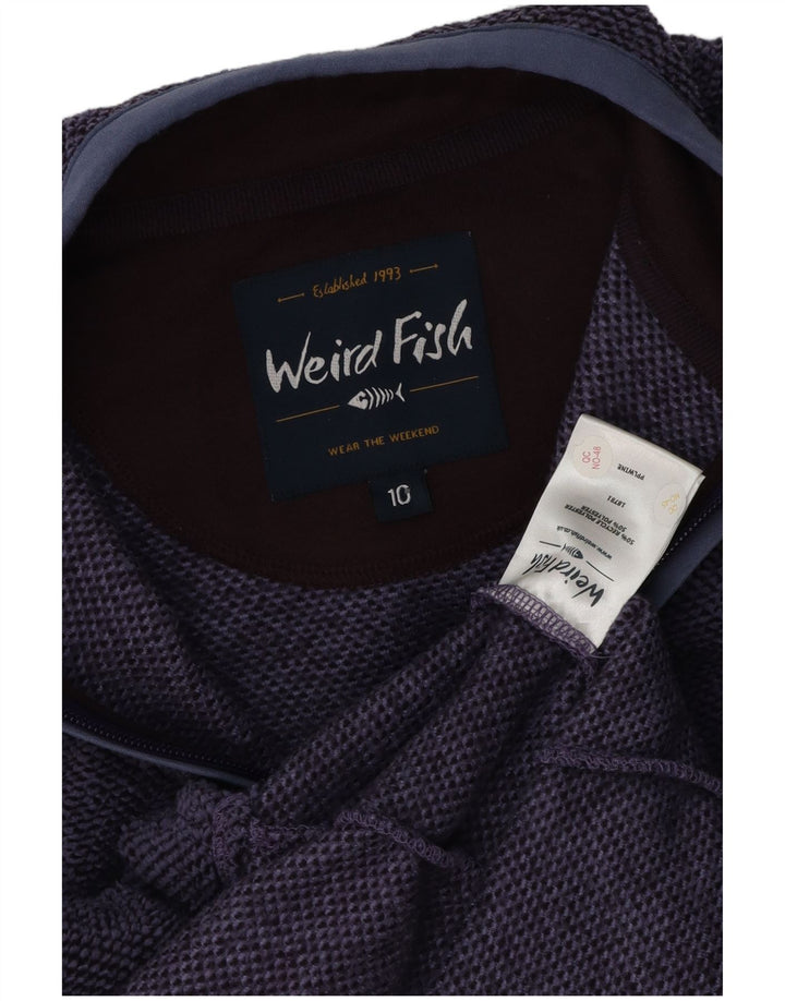 WEIRD FISH Womens Oversized Tracksuit Top Jacket UK 10 Small  Purple