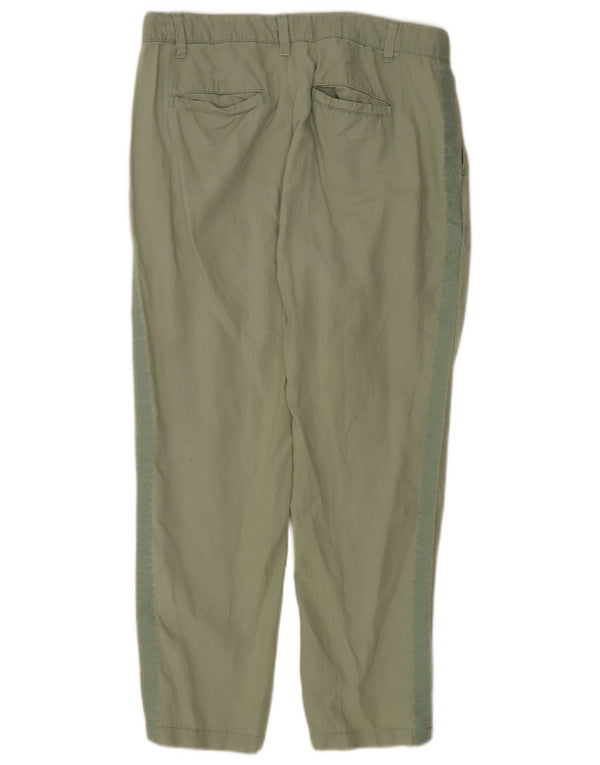Gap Damen Girlfriend Regular Chinohose EU 44 XL W34 L27 Grünes Leinen