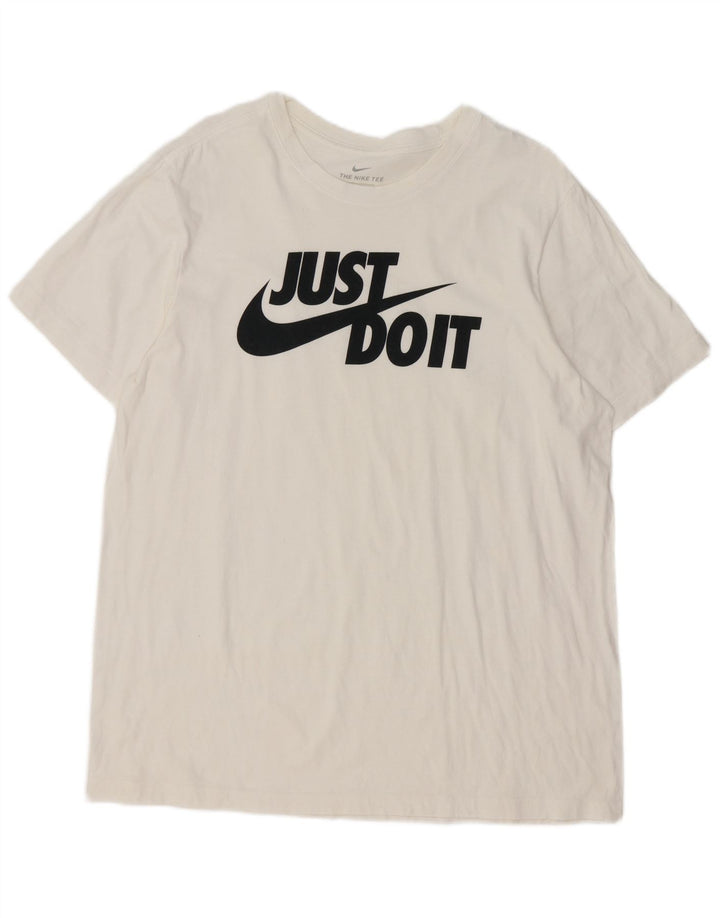Nike Mens Graphic T-Shirt Top Large White Cotton