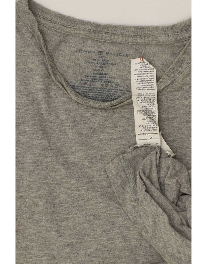 Tommy Hilfiger Mens T-Shirt Top Large Grey Cotton