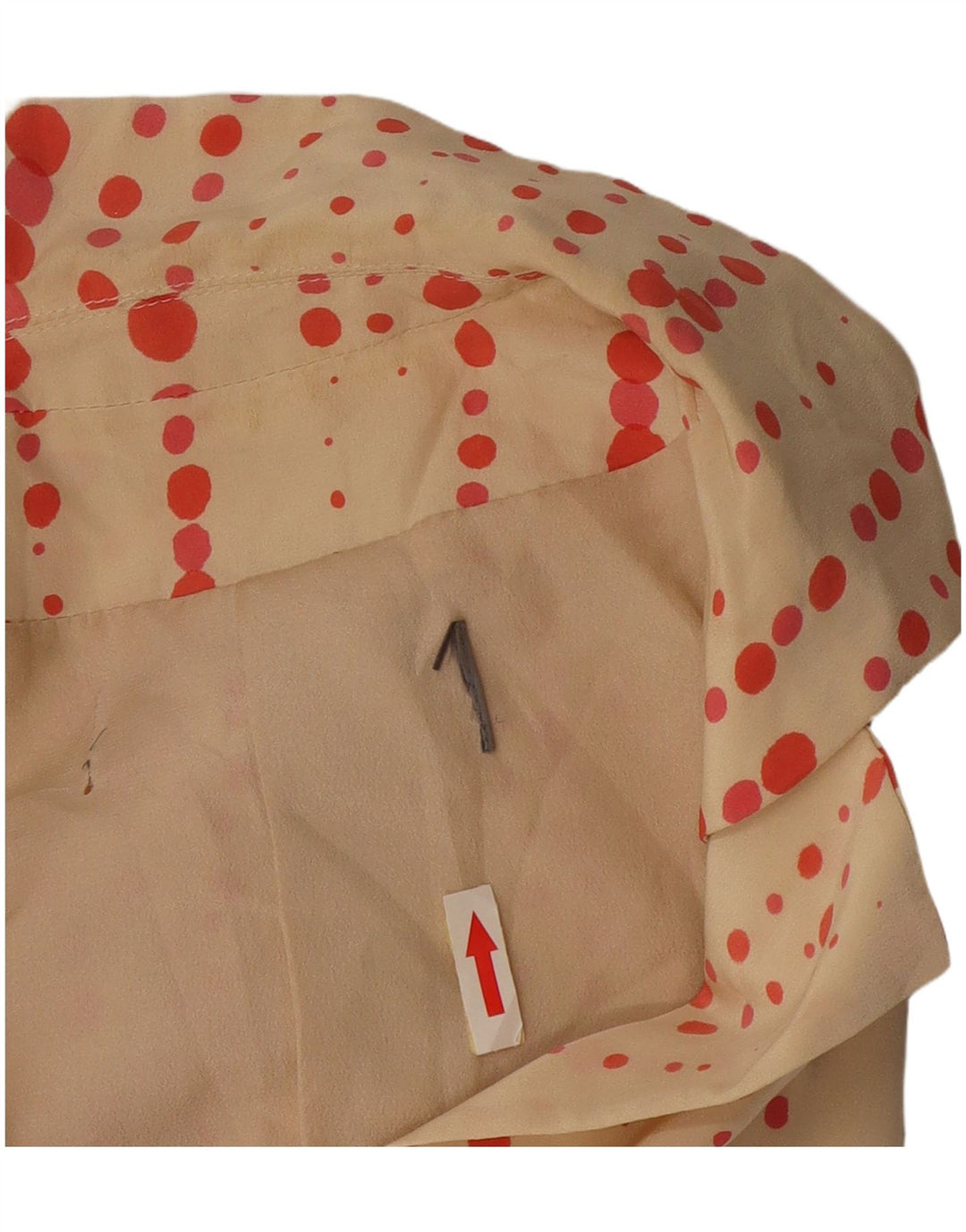 Vintage Damen Blazerjacke mit 3/4-Ärmeln und 3 Knöpfen, US 10, groß, beige gefleckt