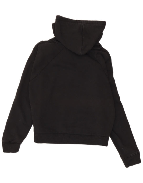 Vans Damen Graphic Crop Hoodie Pullover UK 10 Small Schwarz Baumwolle