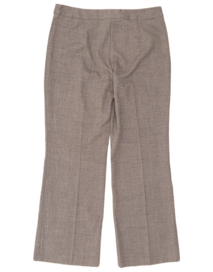 Marks & Spencer Womens Suit Trousers UK 14 Medium W32 L28 Grey Herringbone