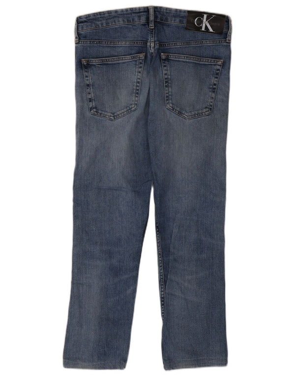 Calvin Klein Blugi Slim Tapered Distressed Bărbați L29 L25 Bumbac Albastru