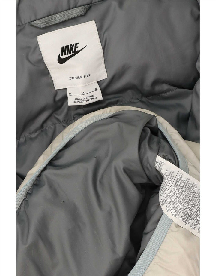 Nike Mens Storm-Fit Hooded Padded Jacket UK 38 Medium Grey Colourblock