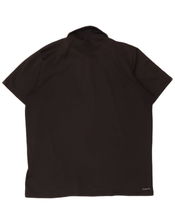 Adidas Mens Climalite Polo Shirt XL Black Polyester