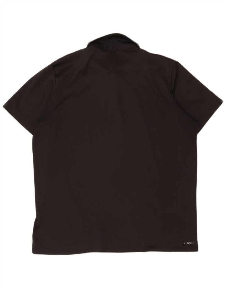 Adidas Mens Climalite Polo Shirt XL Black Polyester