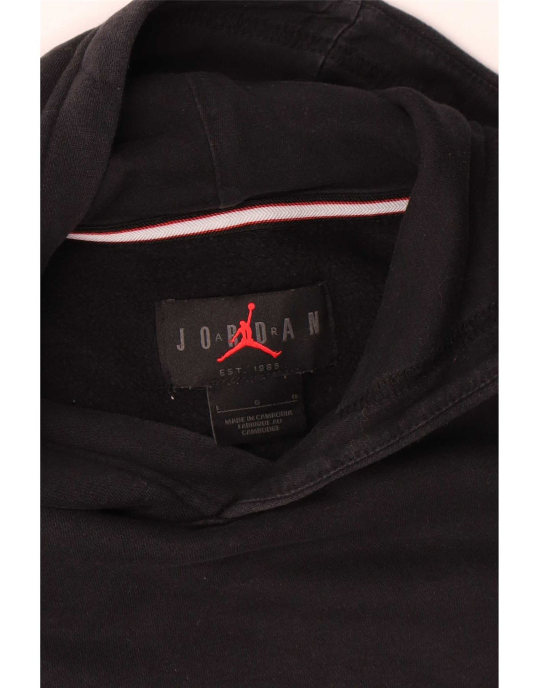 Jordan Mens Hoodie Jumper Large Black Cotton