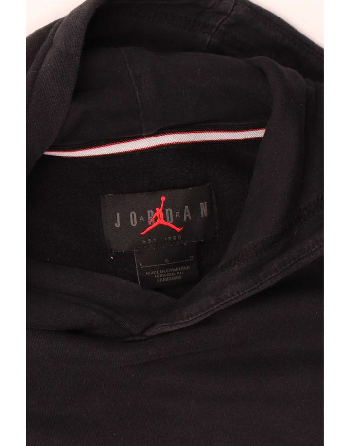 Jordan Mens Hoodie Jumper Large Black Cotton