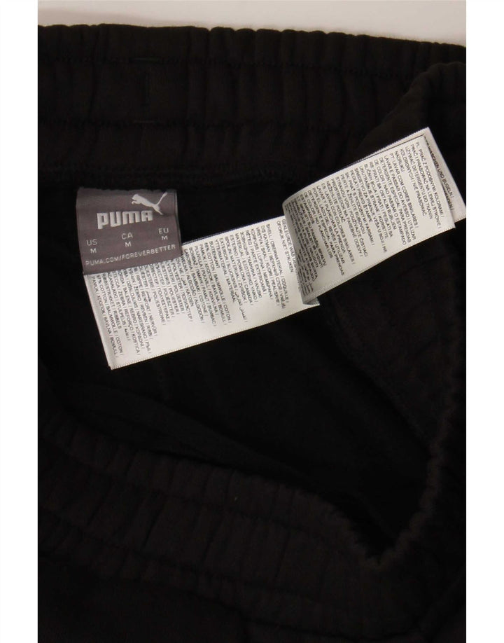 Puma Mens Graphic Tracksuit Trousers Joggers Medium Black Cotton