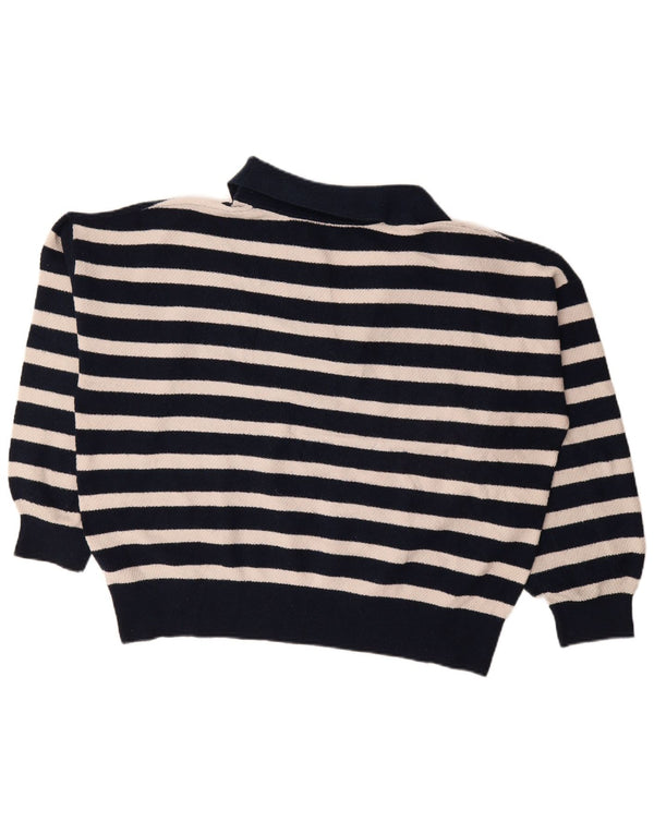 Marks & Spencer Dame Polo Neck Jumper Sweater UK 16 Large Navy Blue