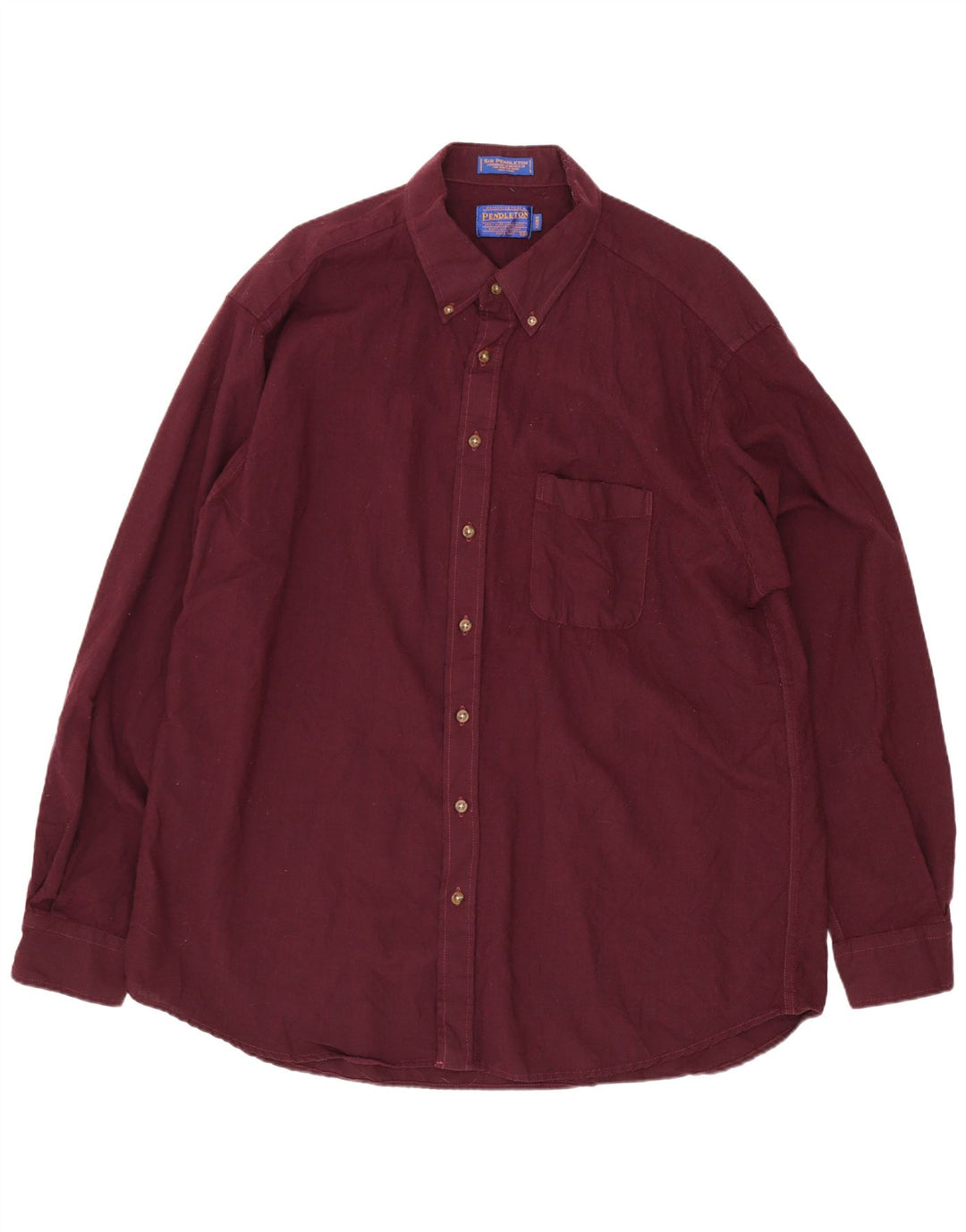Pendleton Chemise longue en flanelle pour homme 2XL en laine bordeaux