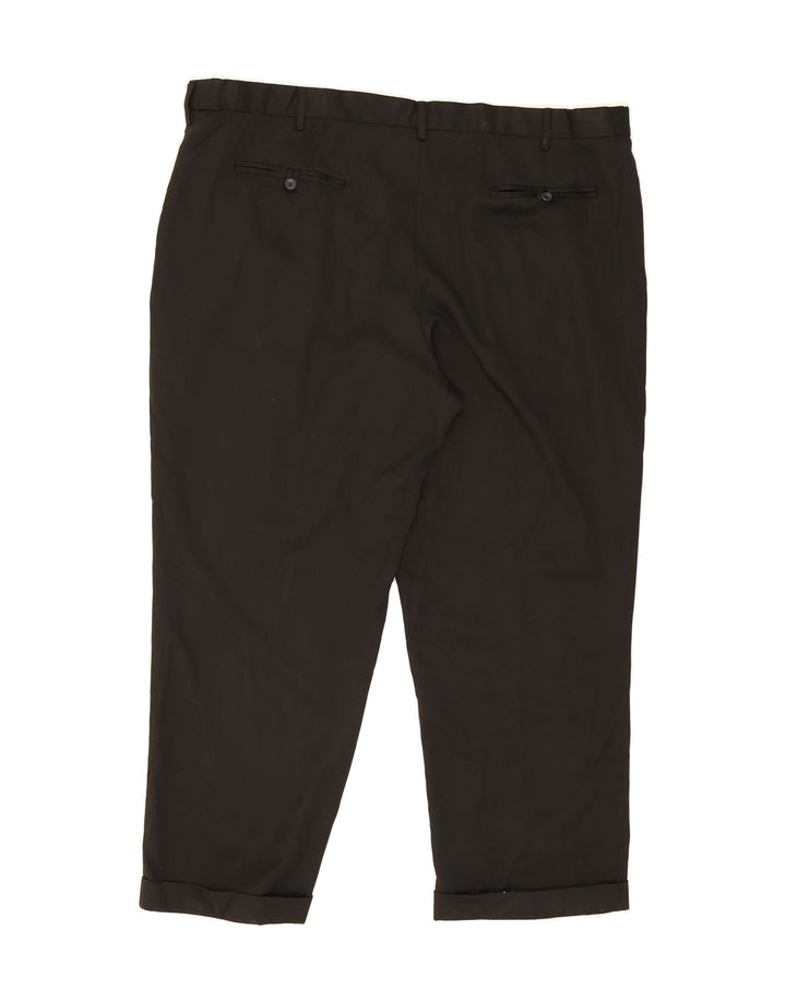 IZOD Mens Pegged Suit Trousers W48 L30  Black Polyester Vintage Izod and Second-Hand Izod from Messina Hembry 