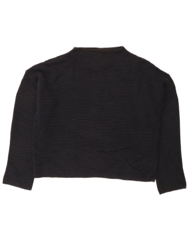 TOPSHOP Womens Oversized Turtle Neck Jumper Sweater UK 8 Small  Navy Blue
