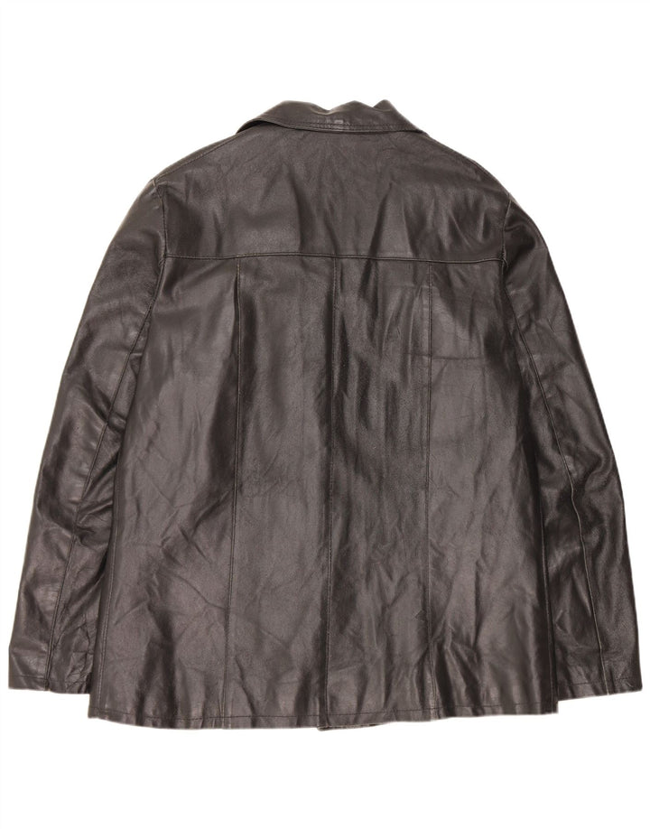 Giacca in pelle vintage da uomo UK 38 in pelle nera media