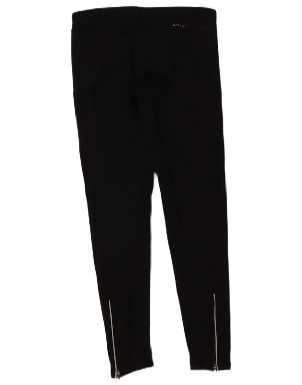 Nike Damen Dri Fit Leggings UK 12 Medium Schwarz Polyester