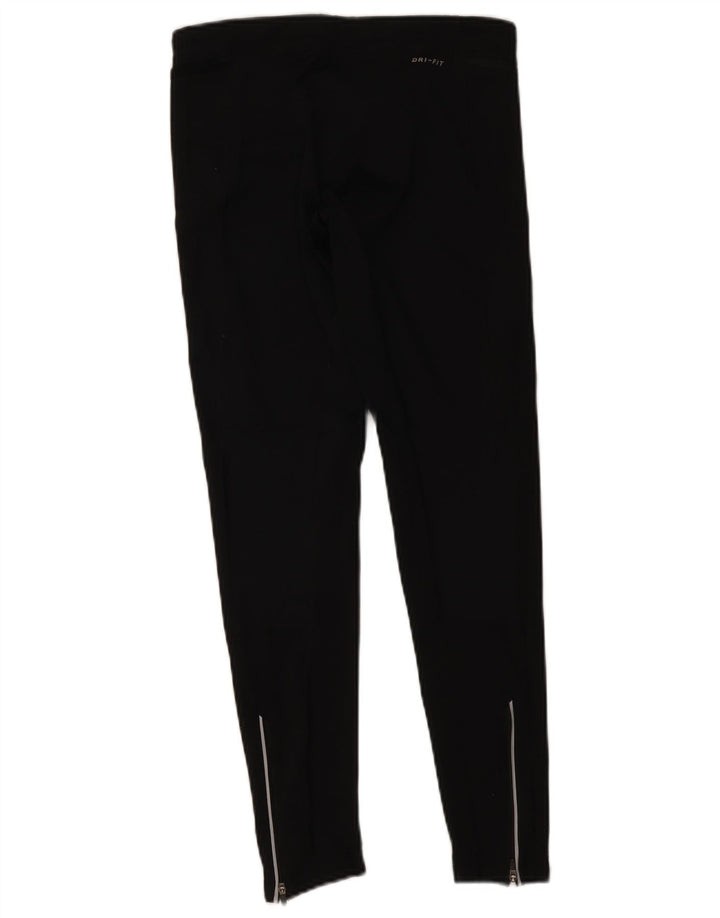 Nike Damen Dri Fit Leggings UK 12 Medium Schwarz Polyester