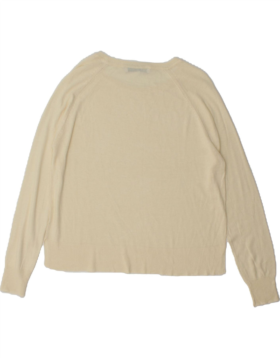 ZARA Womens Oversized Boat Neck Jumper Sweater UK 10 Small Beige Vintage Zara and Second-Hand Zara from Messina Hembry 