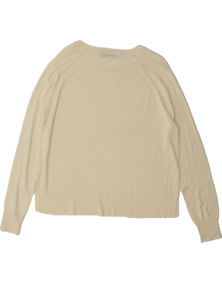 ZARA Womens Oversized Boat Neck Jumper Sweater UK 10 Small Beige Vintage Zara and Second-Hand Zara from Messina Hembry 