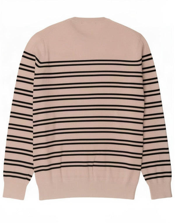 Crew Clothing Mens Crew Neck Jumper Sweater XL White Striped Cotton