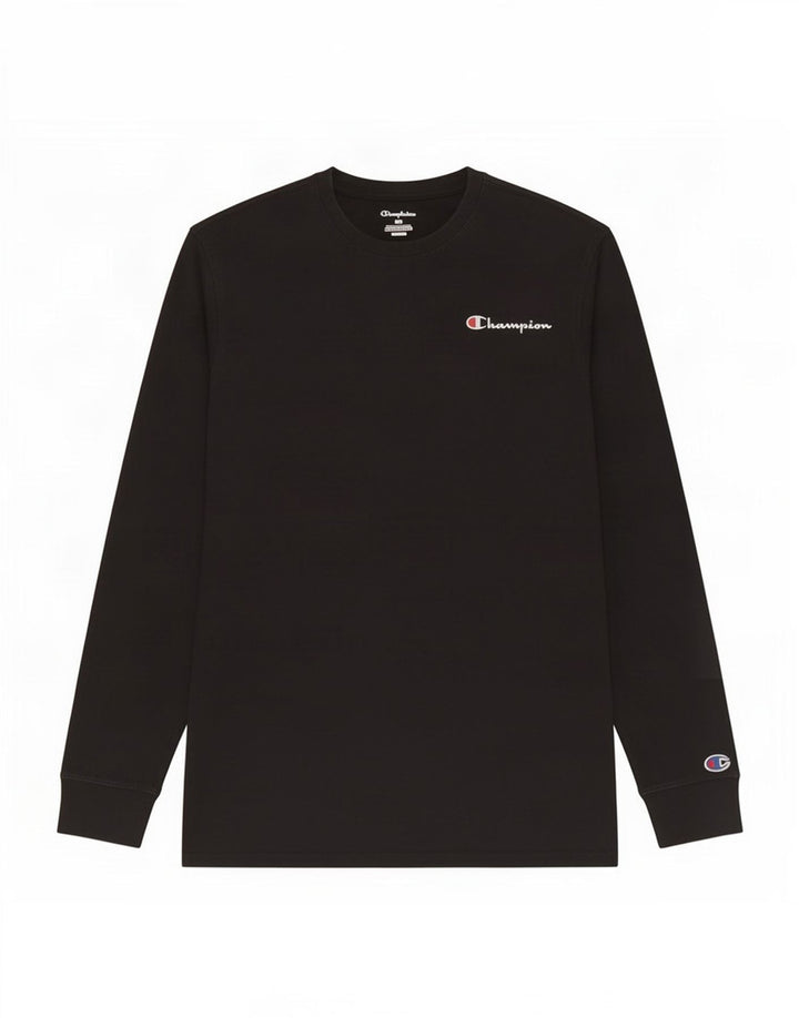 Champion Womens Top Long Sleeve UK 14 Medium Black Cotton