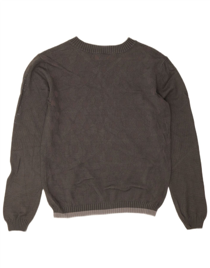 Maglione Puma da uomo con scollo a V in viscosa grigio medio