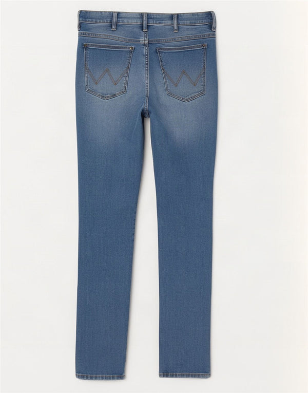 Женские джинсы скинни Wrangler Strangler W31 L30, синий хлопок