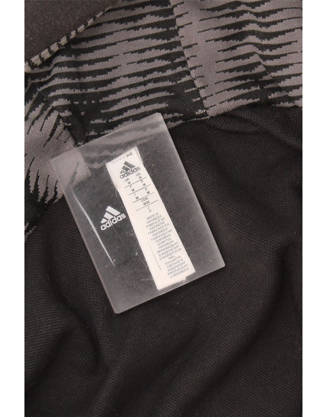 ADIDAS Mens Zip Hoodie Sweater Medium Black Cotton