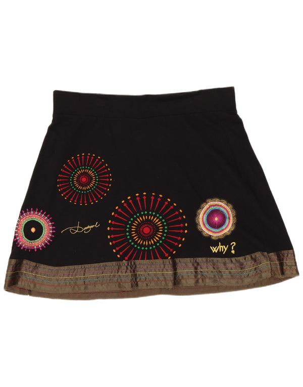 Desigual damska mini spódniczka XL W36 czarna geometryczna