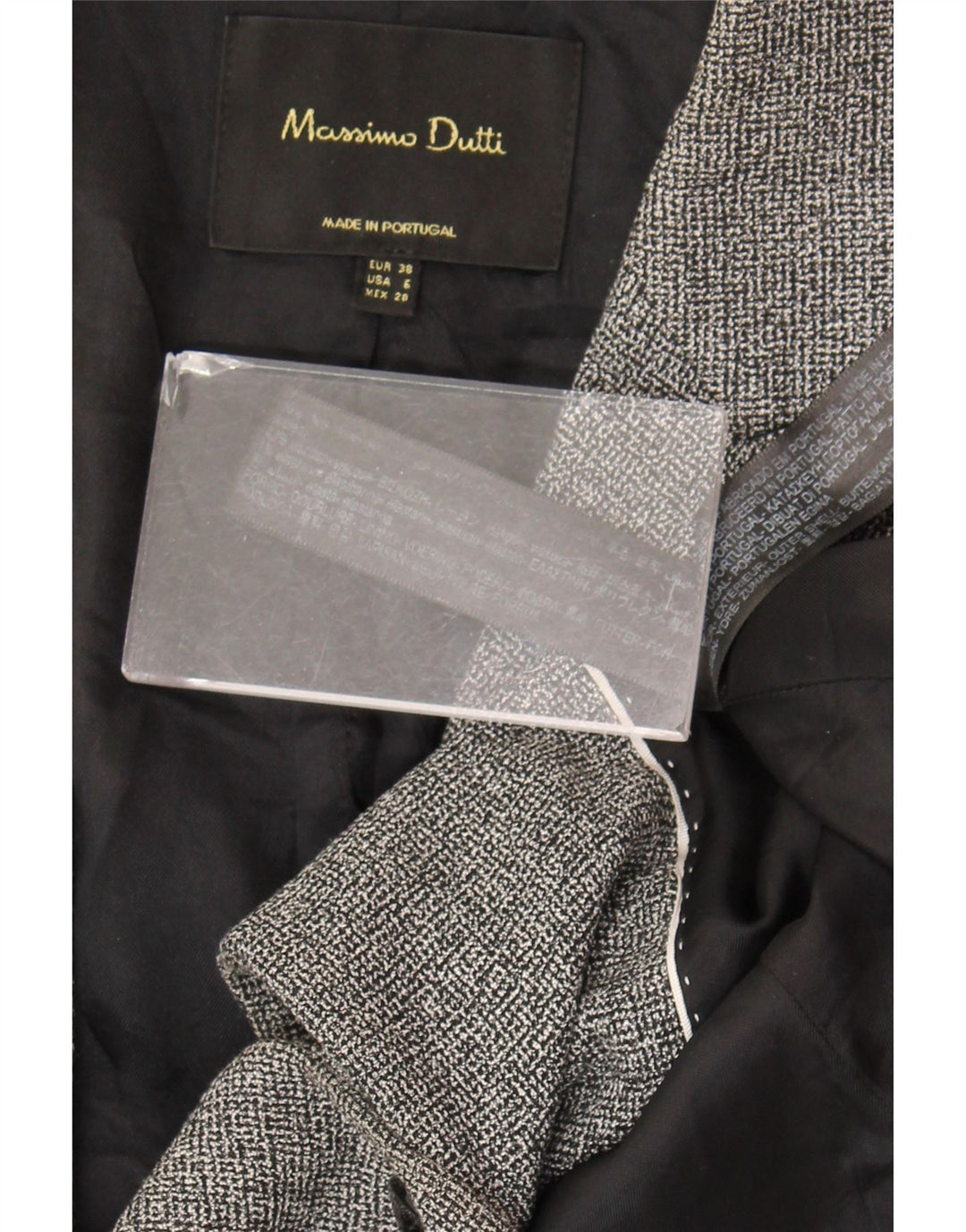 Massimo Dutti Womens Waistcoat EU 38 Small Grey Wool