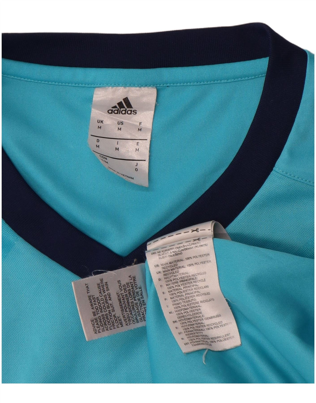 Adidas Mens Climalite Top Long Sleeve Medium Blue Polyester
