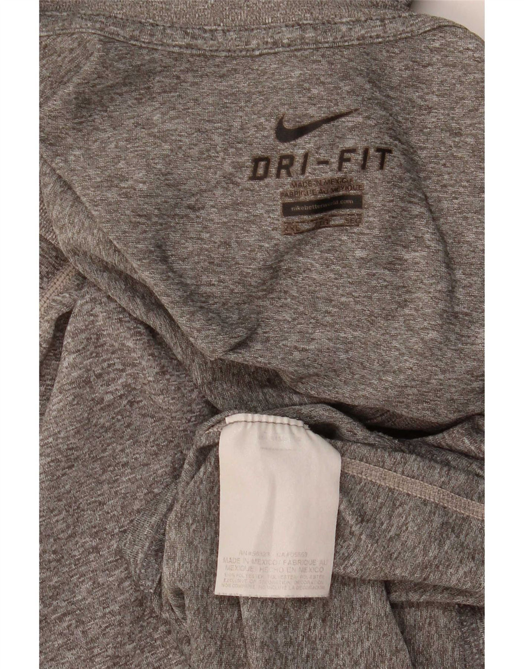Nike Mens Dri Fit T-Shirt Top 2XL Grey Flecked Polyester
