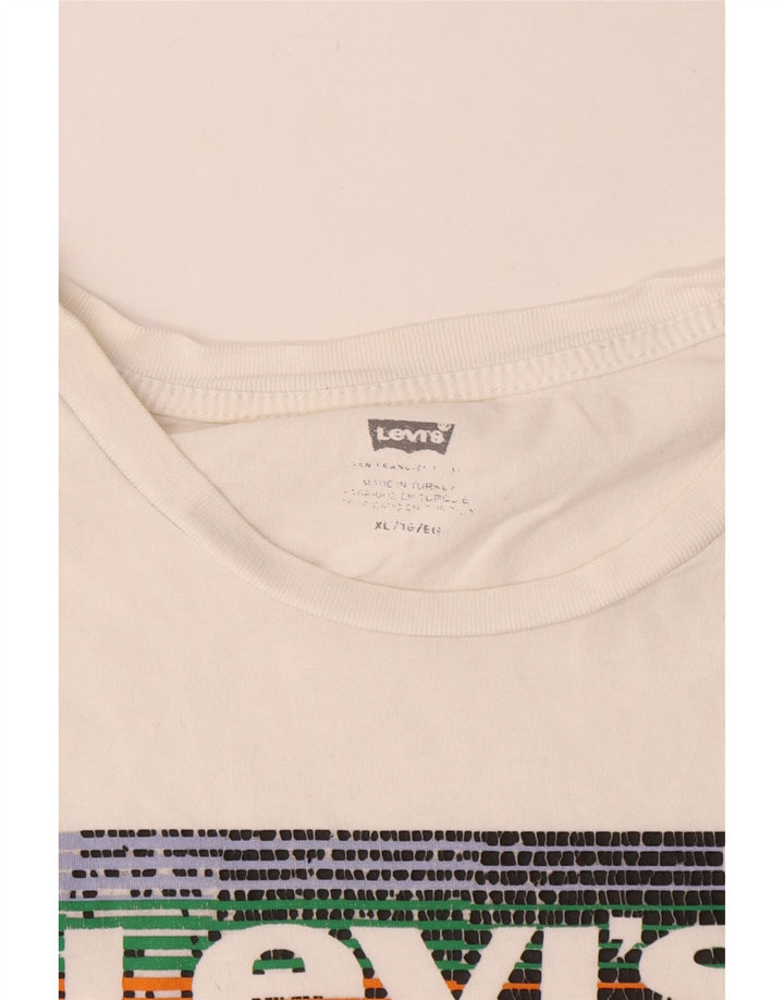 Levi's Mens Graphic T-Shirt Top XL White Cotton