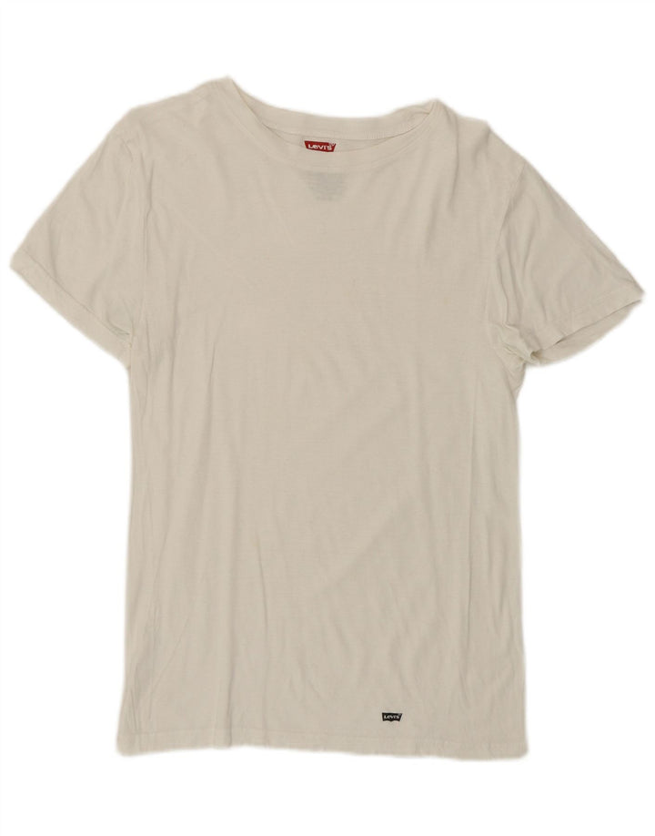 Levi's Mens T-Shirt Top UK 34/36 Small White Cotton