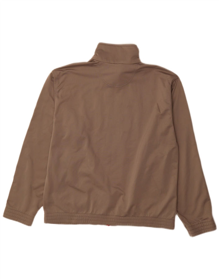 Lotto Herren-Trainingsanzug-Top-Jacke, UK 40/42, großes braunes Polyester