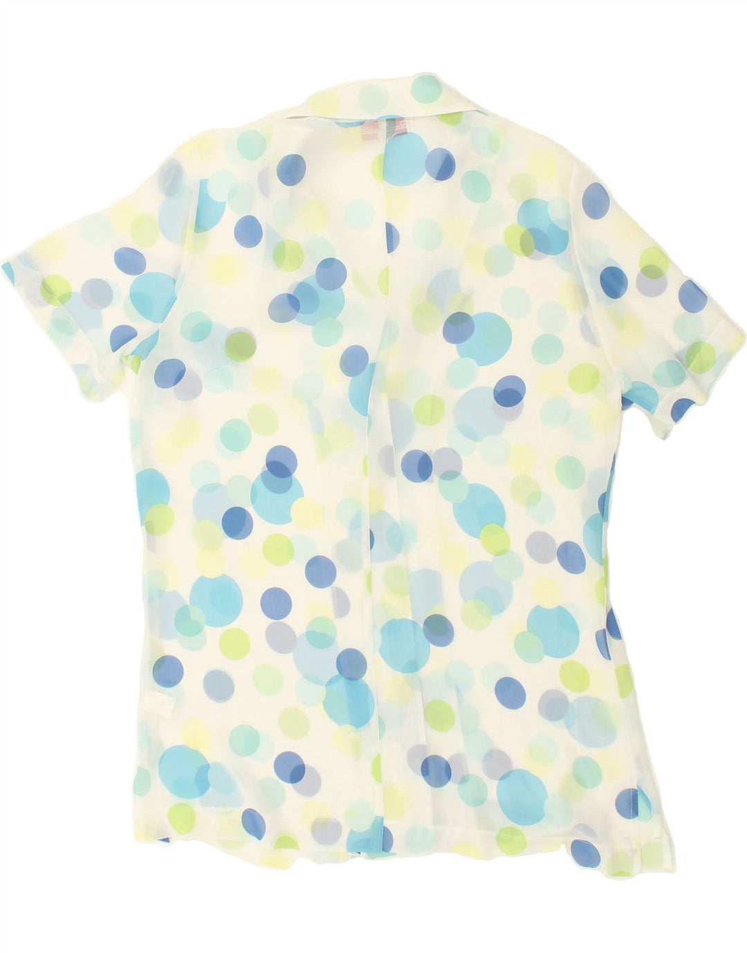 RENATO BALESTRA Womens Short Sleeve Shirt IT 46 Large White Spotted | Vintage Renato Balestra | Thrift | Second-Hand Renato Balestra | Used Clothing | Messina Hembry 