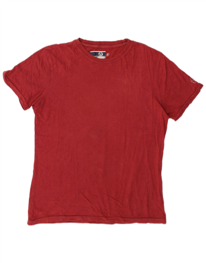 Sergio Tacchini Herren T-Shirt Top Small Kastanienbraun Baumwolle