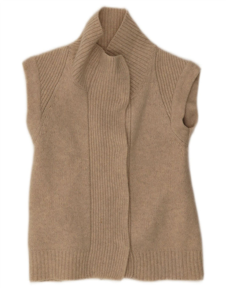 Gap Womens Sleeveless Open Cardigan Sweater UK 8 Small Beige